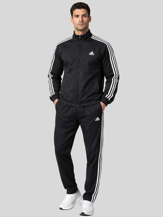 men side striped long sleeve full length track suit