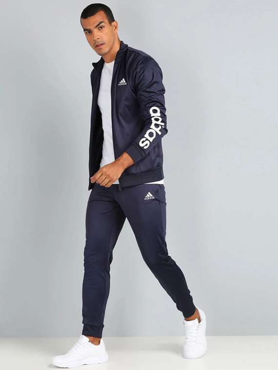 men solid long sleeve full length track suit - 22491806 -  Standard Image - 3