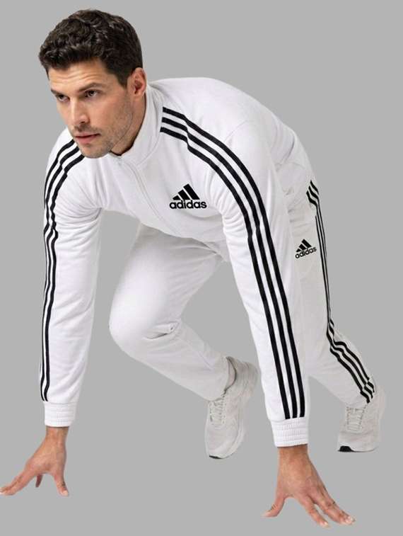 men side striped long sleeve full length track suit - 22491813 -  Standard Image - 3