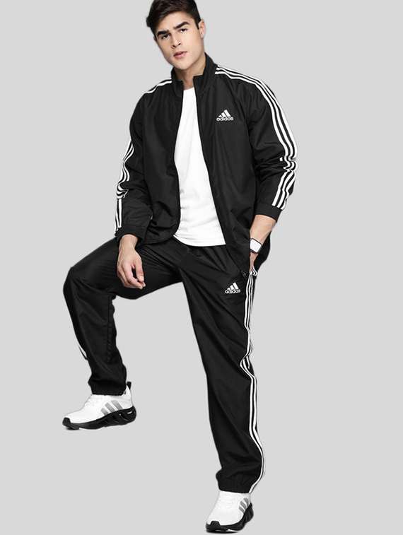 men side striped long sleeve full length track suit