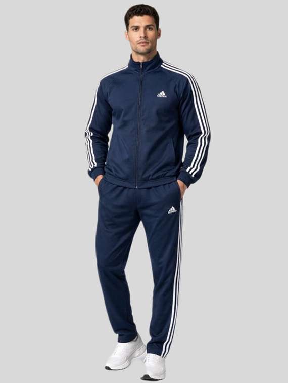 men side striped long sleeve full length track suit