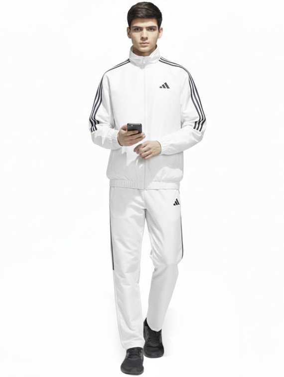 men side striped long sleeve full length track suit