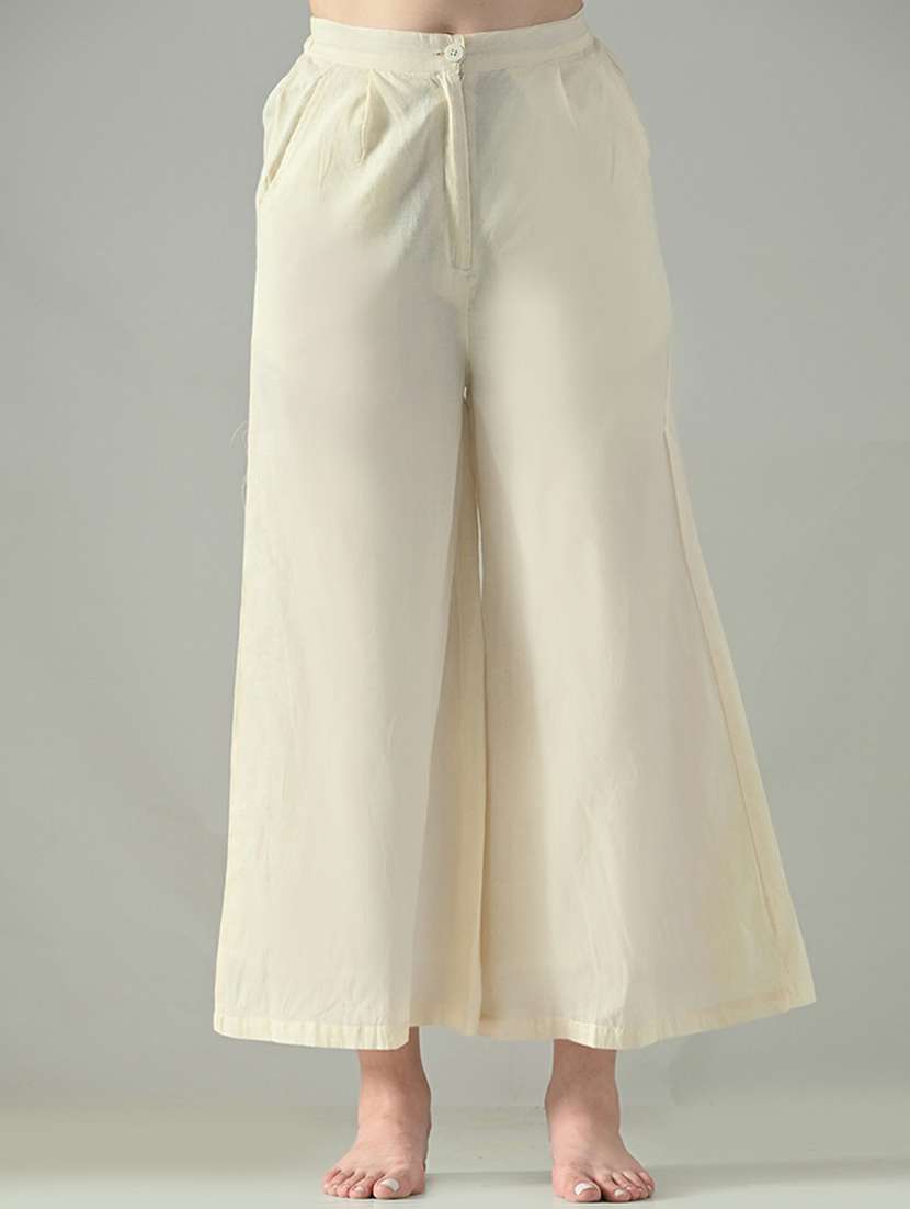 women embroidered notch neck top and palazzo co-ord set - 22494856 -  Standard Image - 3
