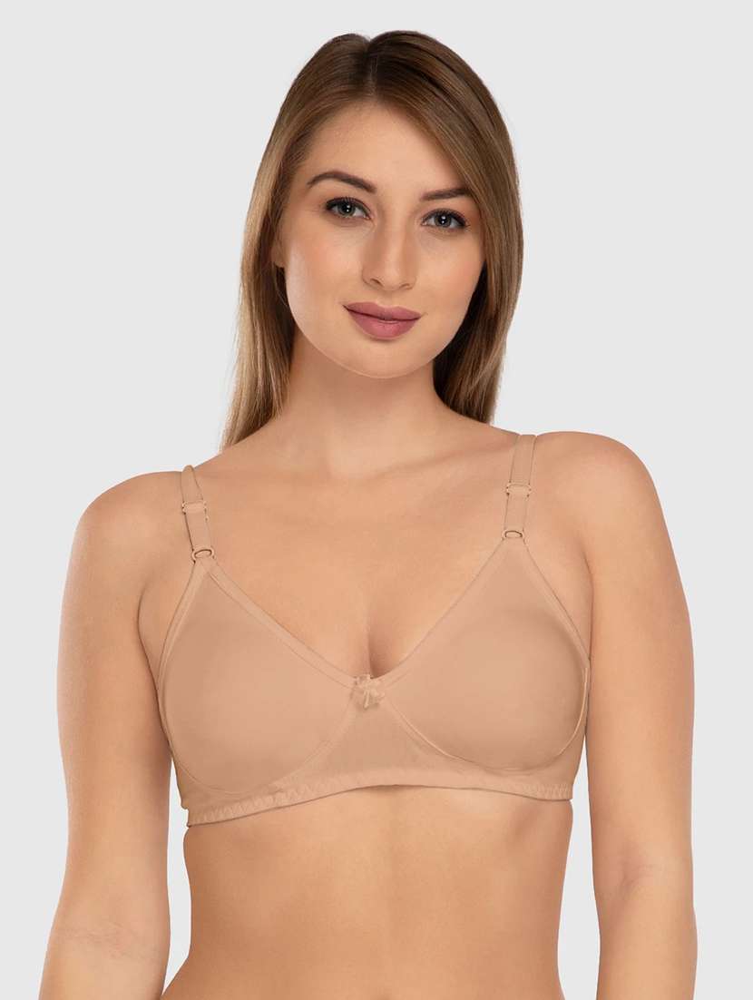 women solid regular bra