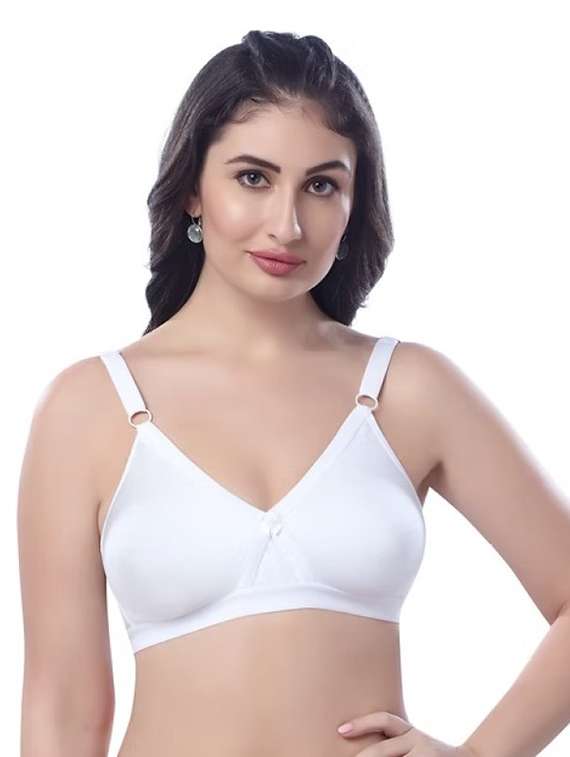 women solid regular bra