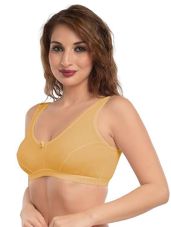 women solid regular bra