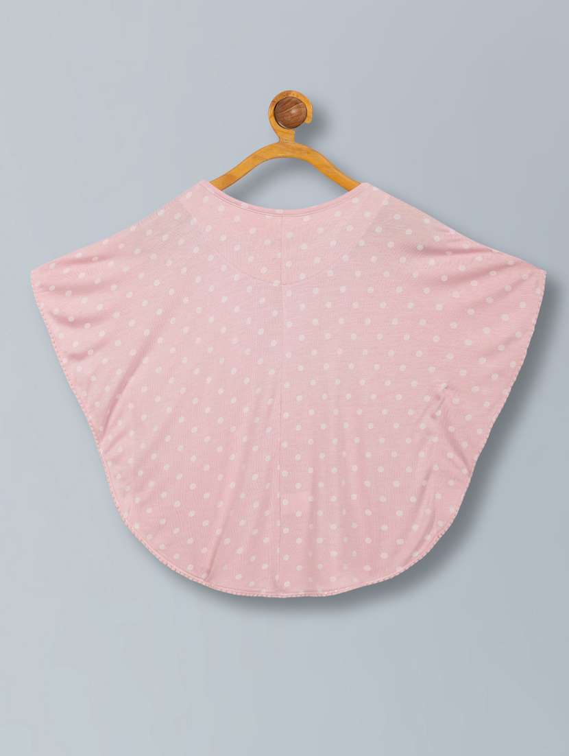 girls round neck multi floral print poncho t-shirt - 22495051 -  Standard Image - 5