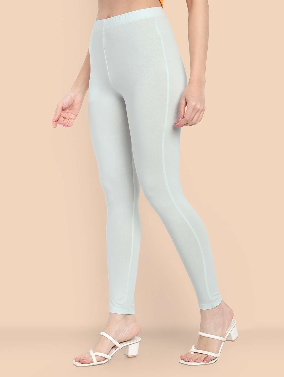 women pack of 3 solid ankle length leggings - 22495115 -  Standard Image - 3