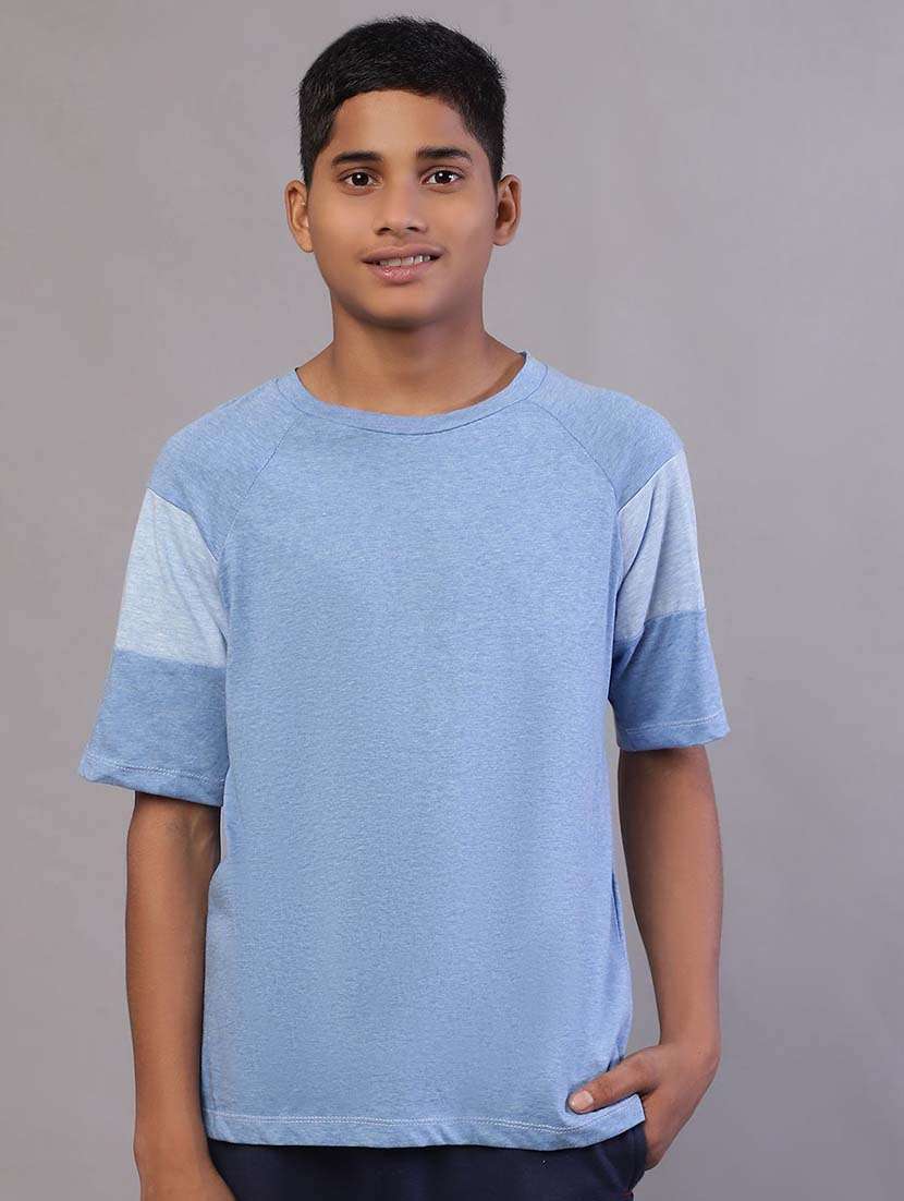 boys blue cotton t-shirt