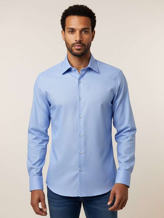 men solid long sleeve regular fit casual shirt
