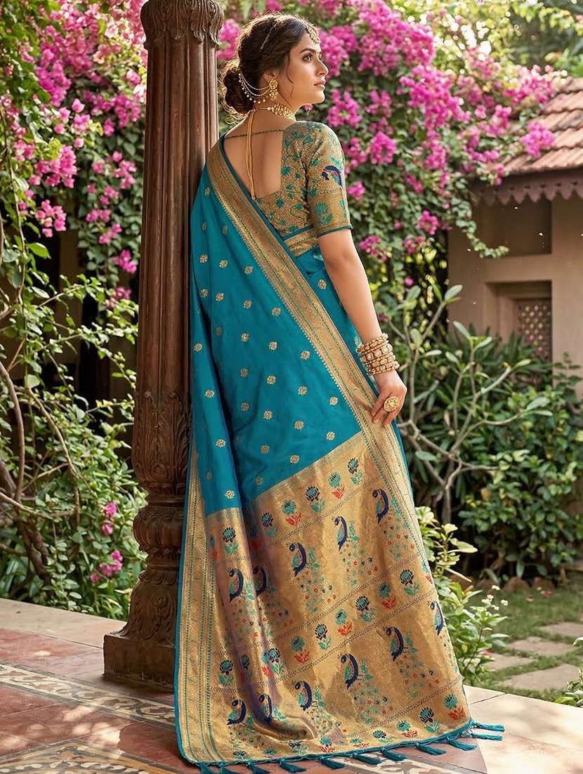 women self design paithani saree with blouse - 22495235 -  Standard Image - 3