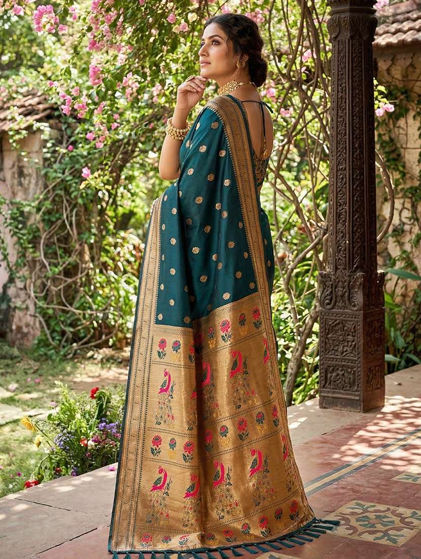 women self design paithani saree with blouse - 22495237 -  Standard Image - 3
