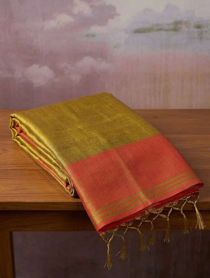 women solid plain saree with blouse - 22495287 -  Standard Image - 3