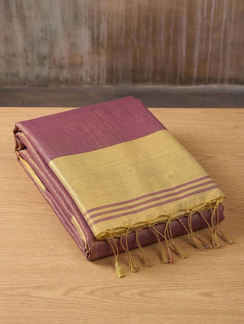 women solid plain saree with blouse - 22495288 -  Standard Image - 3