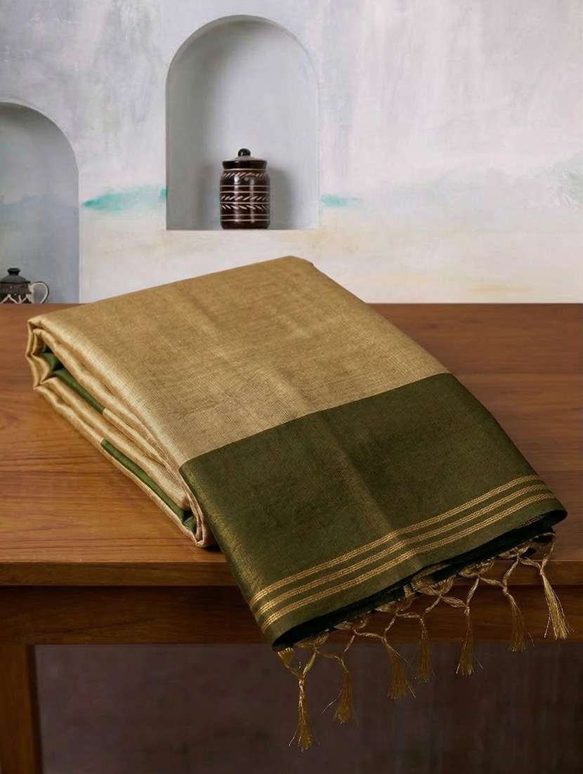 women solid plain saree with blouse - 22495291 -  Standard Image - 3