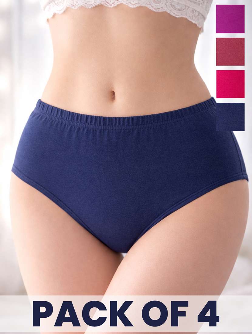 girls pack of 4 cotton hipster panties with full coverage