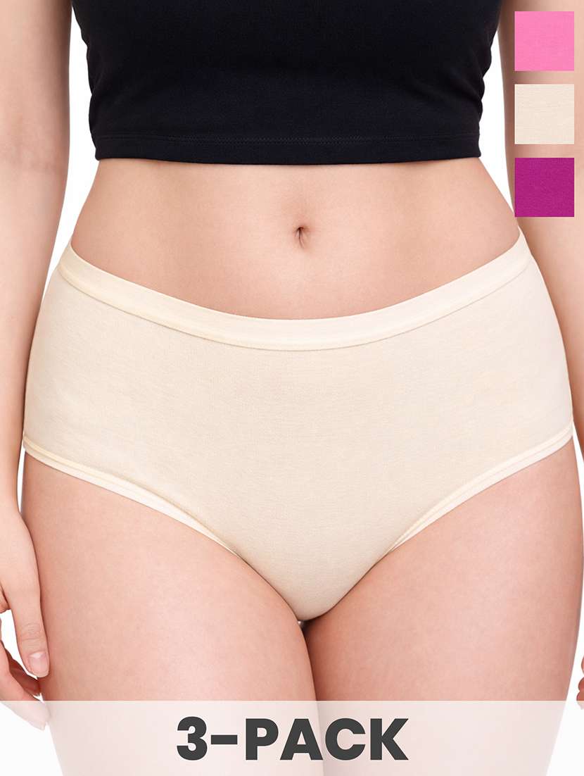 girls 3-pack cotton hipster panty with full coverage