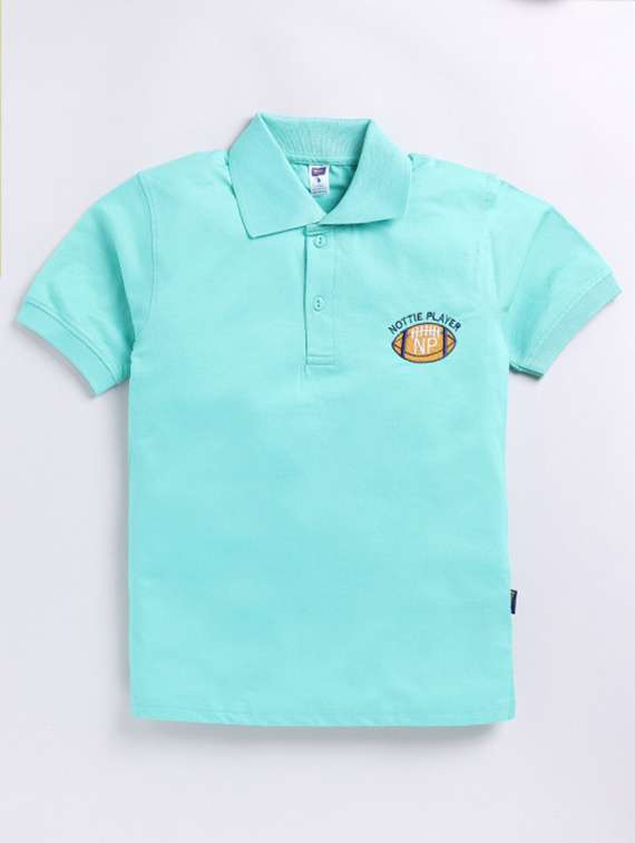 boys embroidered short sleeves polo t-shirt