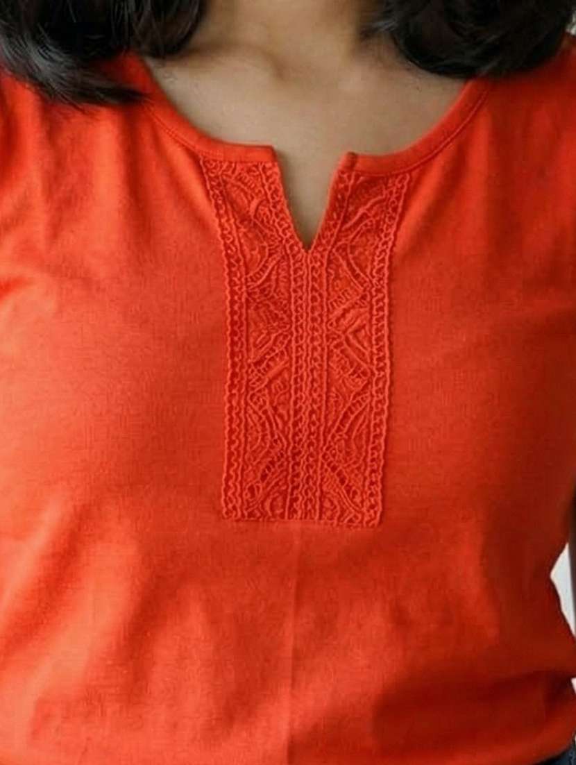 women orange hosiery regular t-shirt - 22495870 -  Standard Image - 5