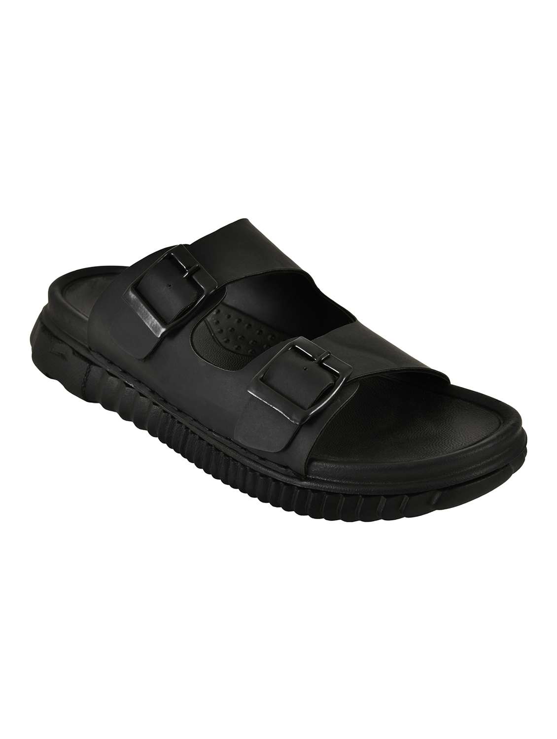 men black slip on sandal