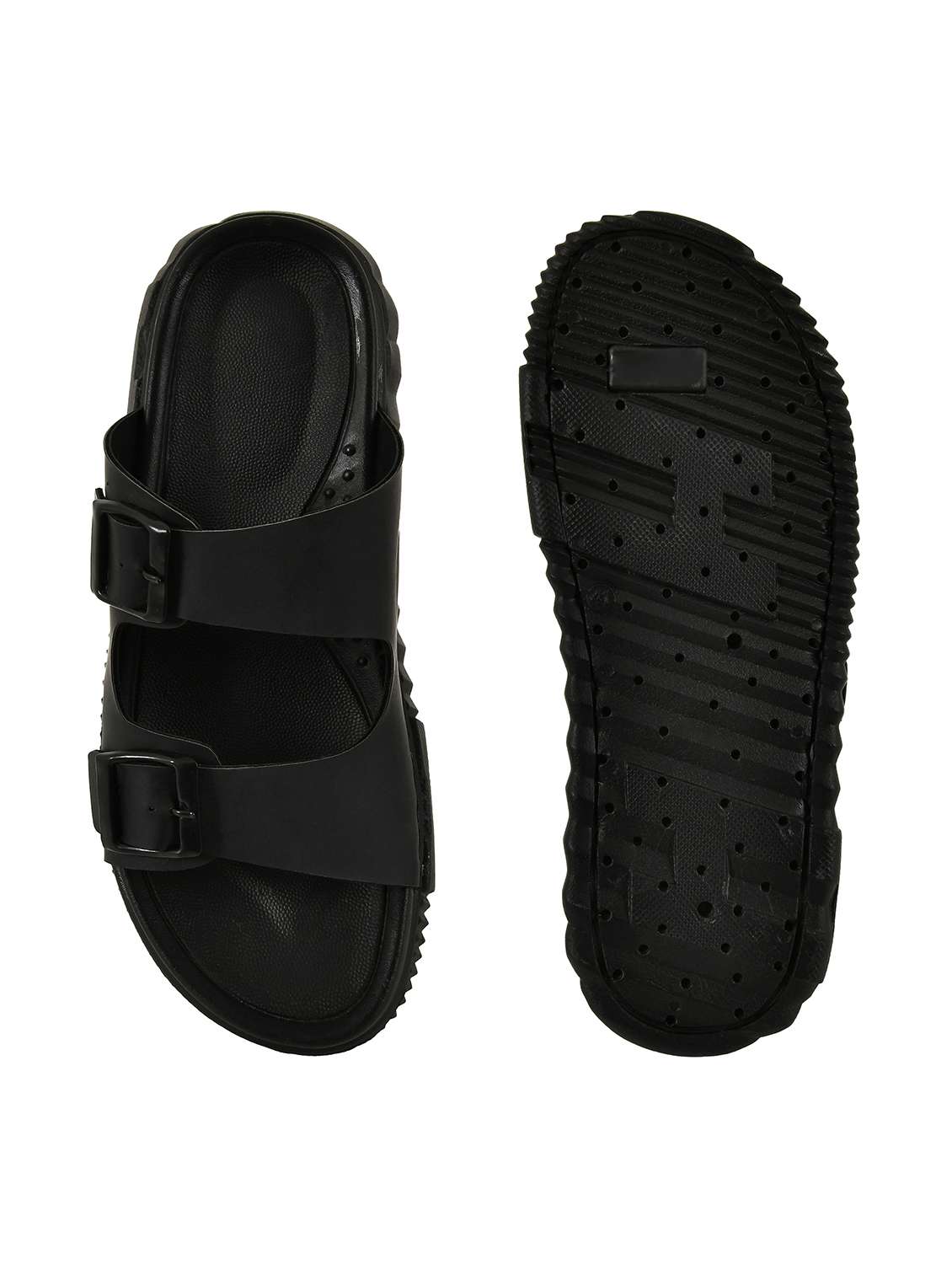 men black slip on sandal - 22495887 -  Standard Image - 5