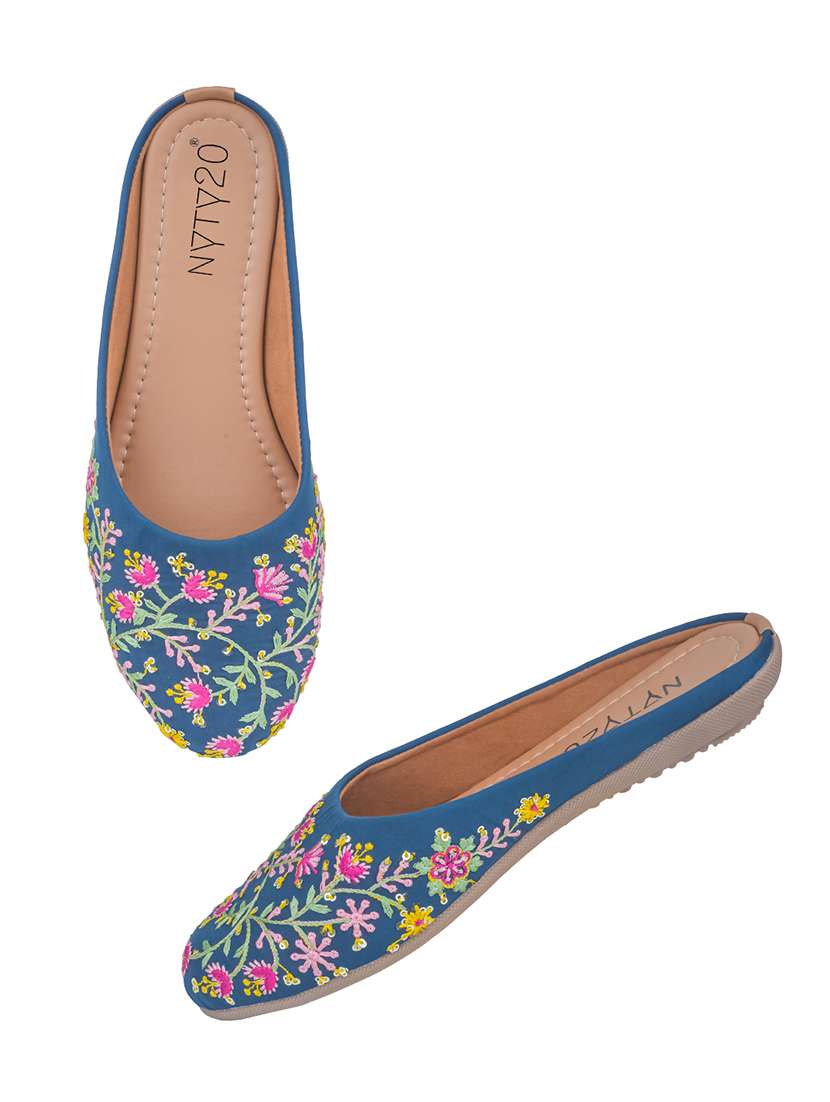 women embroidered slip on mules - 22495900 -  Standard Image - 3