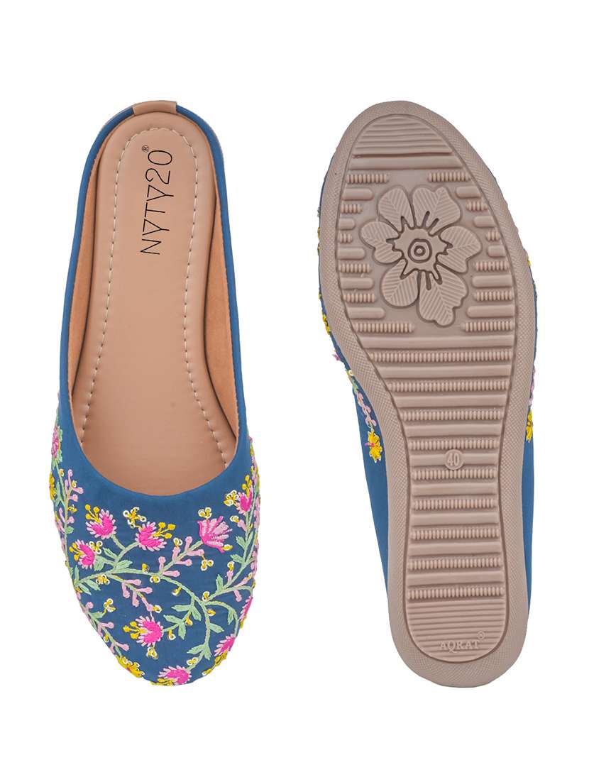 women embroidered slip on mules - 22495900 -  Standard Image - 5