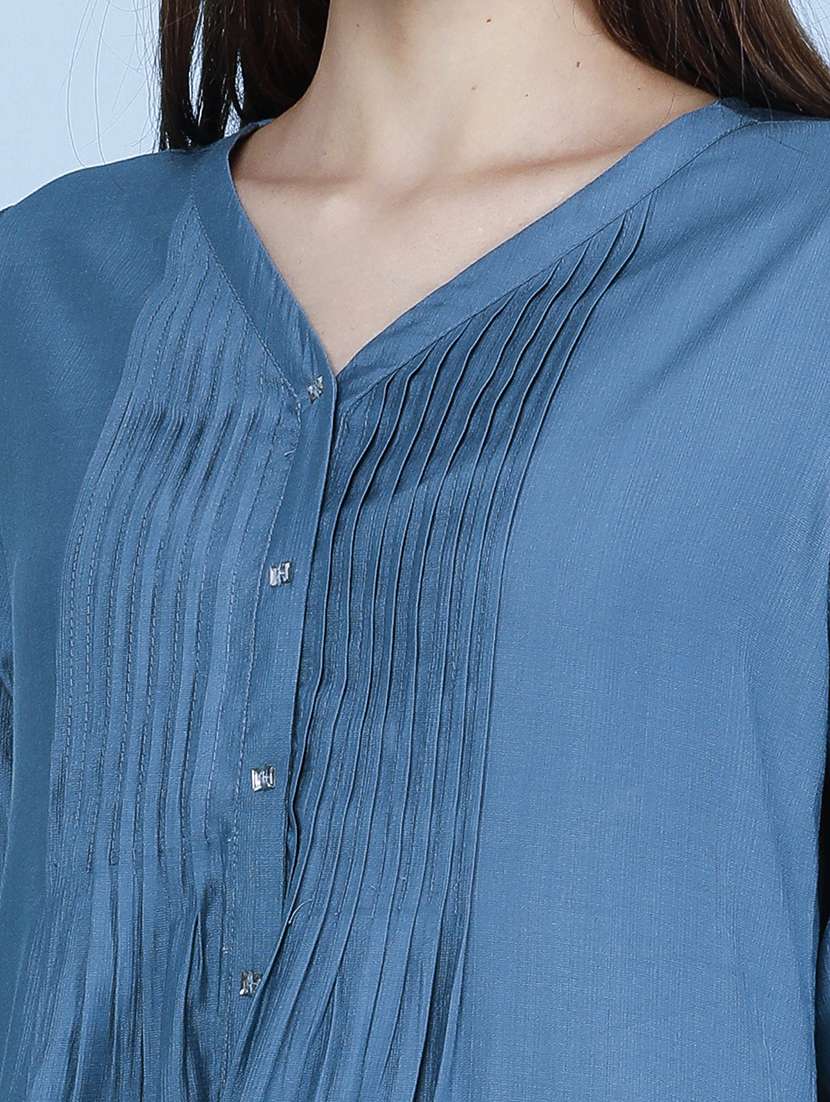 Women Embroidered Three Quarter Sleeve A-line Kurta - 22496307 -  Standard Image - 5