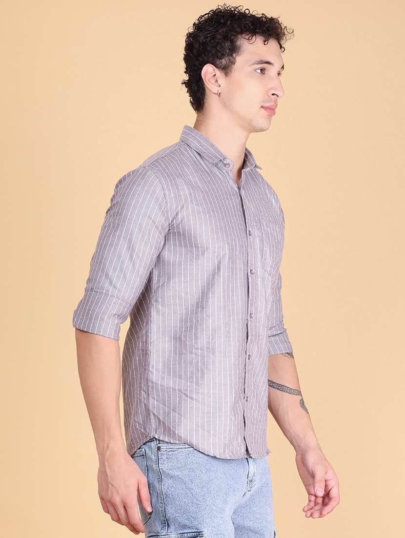 Men Striped Long Sleeve Slim Fit Casual Shirt - 22496346 -  Standard Image - 3