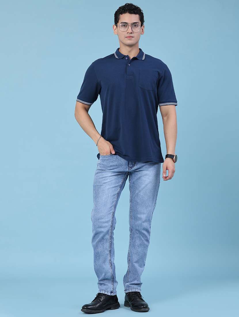 men solid short sleeves polo t-shirt - 22496398 -  Standard Image - 5