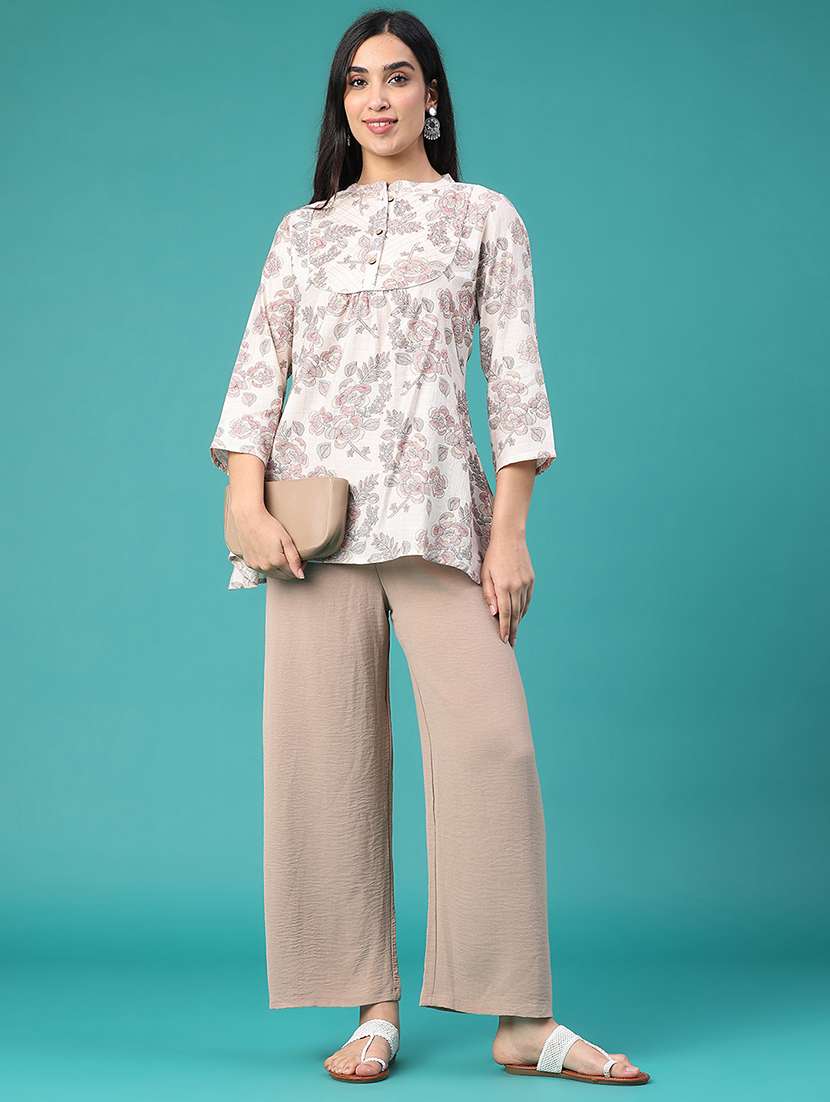 Women Solid Mid Rise Relaxed Fit Straight Trouser - 22496644 -  Standard Image - 5
