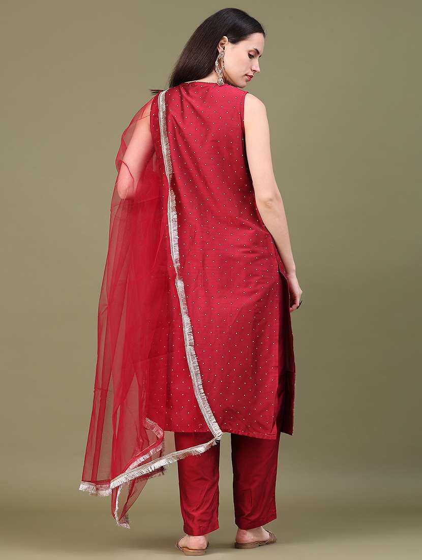 Women Printed Sleeveless Kurta Pant With Dupatta Set - 22496668 -  Standard Image - 3