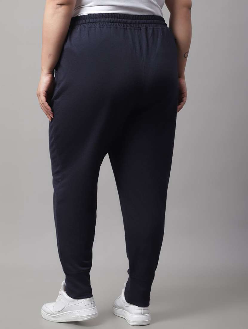 women solid mid rise track pant - 22496699 -  Standard Image - 3