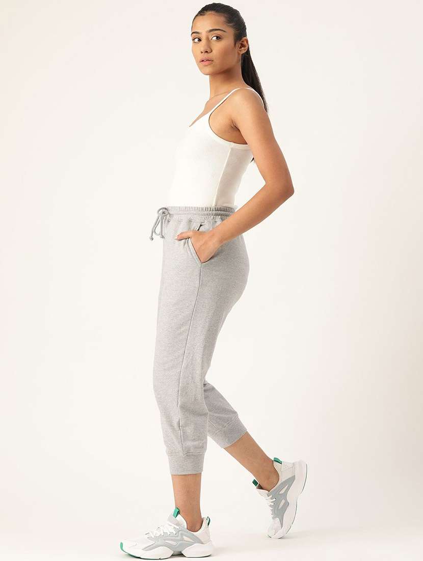 women solid mid rise calf length jogger pant - 22496709 -  Standard Image - 3
