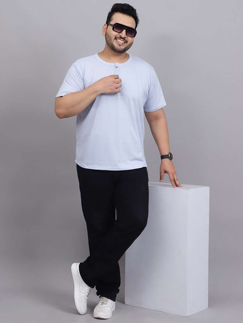 men plus size solid short sleeve regular fit t-shirt - 22497139 -  Standard Image - 3