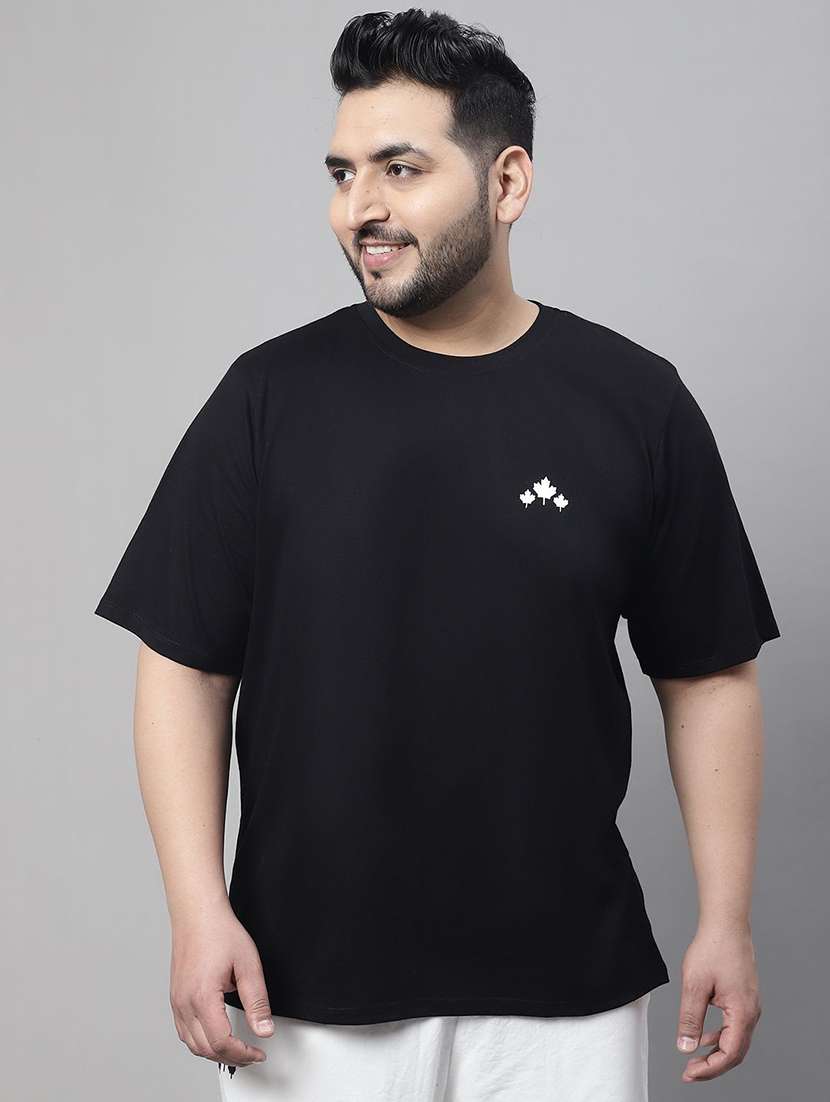 men plus size solid short sleeve regular fit t-shirt