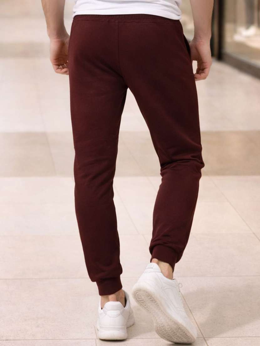 Men Solid Mid Rise Regular Fit Jogger - 22497288 -  Standard Image - 3