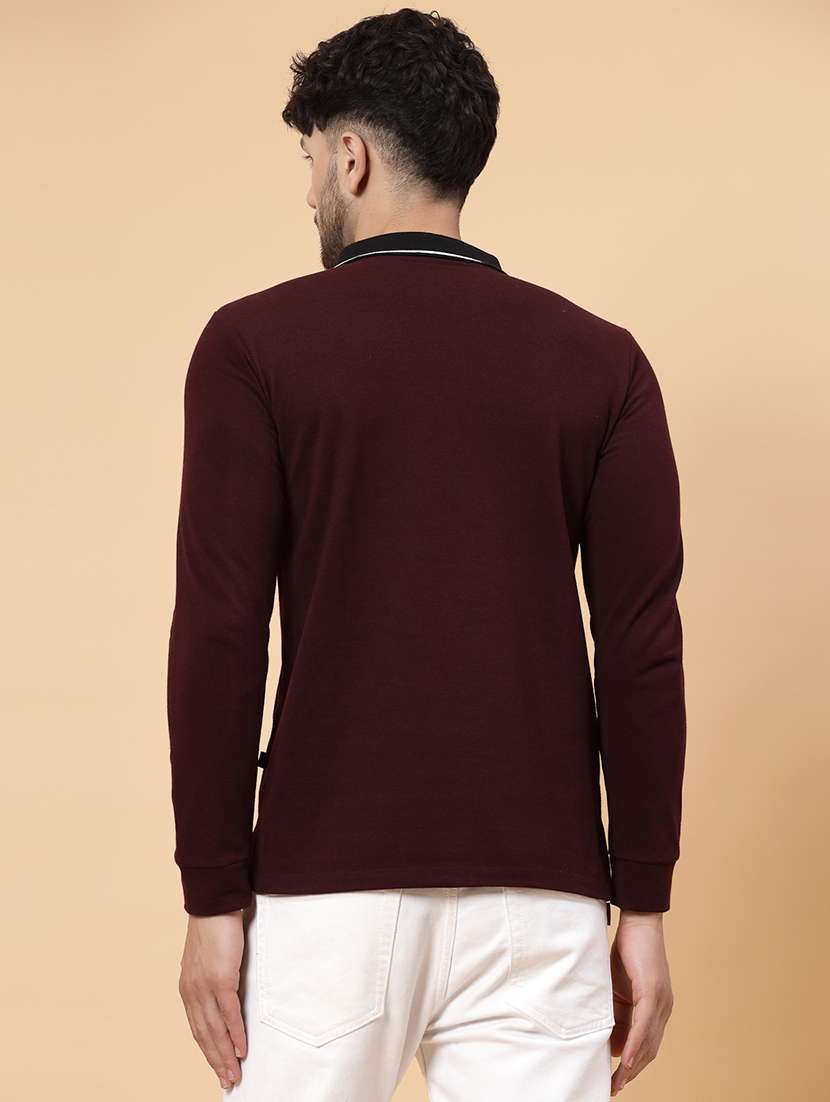 Men Solid Long Sleeve Regular Fit T-shirt - 22497389 -  Standard Image - 3