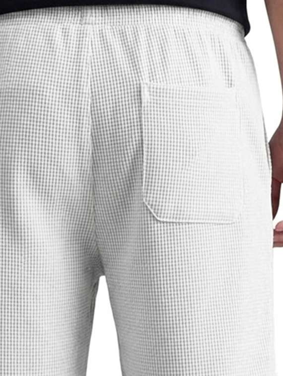 men textured mid rise loose fit short - 22497432 -  Standard Image - 3
