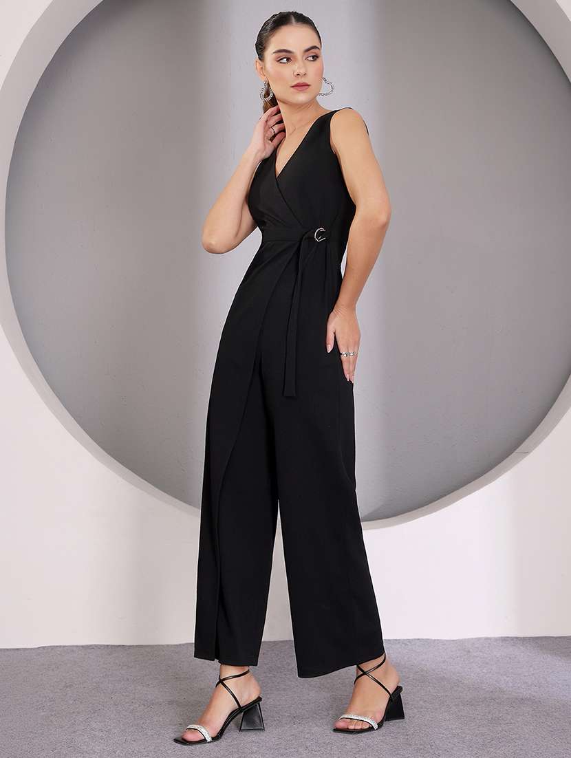 women solid sleeveless full leg jumpsuit - 22497477 -  Standard Image - 3
