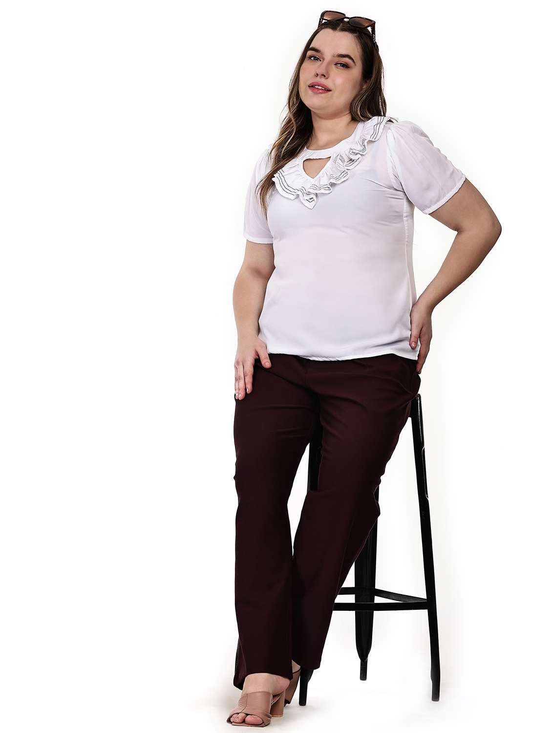 women solid short sleeves regular top - 22497504 -  Standard Image - 5
