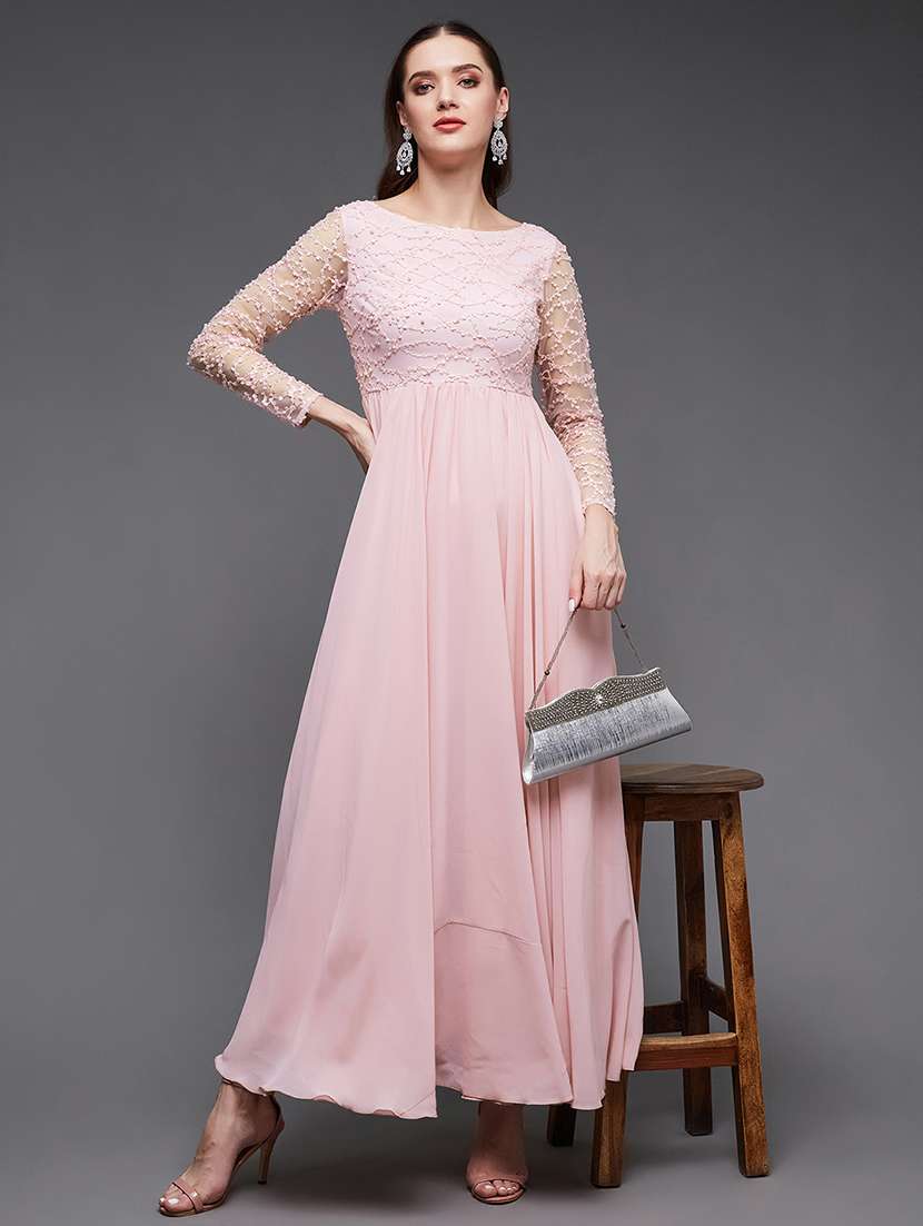 women solid with work long sleeve maxi dress