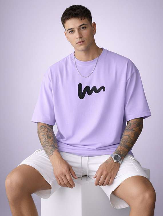 men printed short sleeve oversized t-shirt