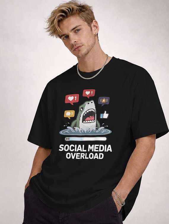 men printed short sleeve oversized t-shirt