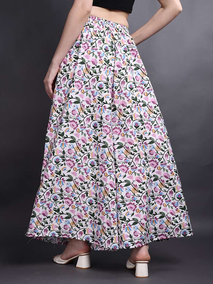 women printed mid rise flared palazzo - 22497583 -  Standard Image - 3