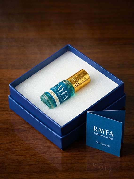 rayfa aquamist attar perfume oil | long lasting fresh aqua fragrance | alcohol free unisex attar | premium concentrated scent - 22497586 -  Standard Image - 3