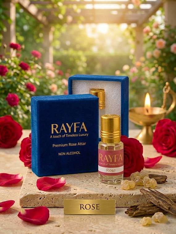 rose attar perfume oil | long lasting floral fragrance | alcohol free unisex attar | premium concentrated scent - 22497590 -  Standard Image - 3
