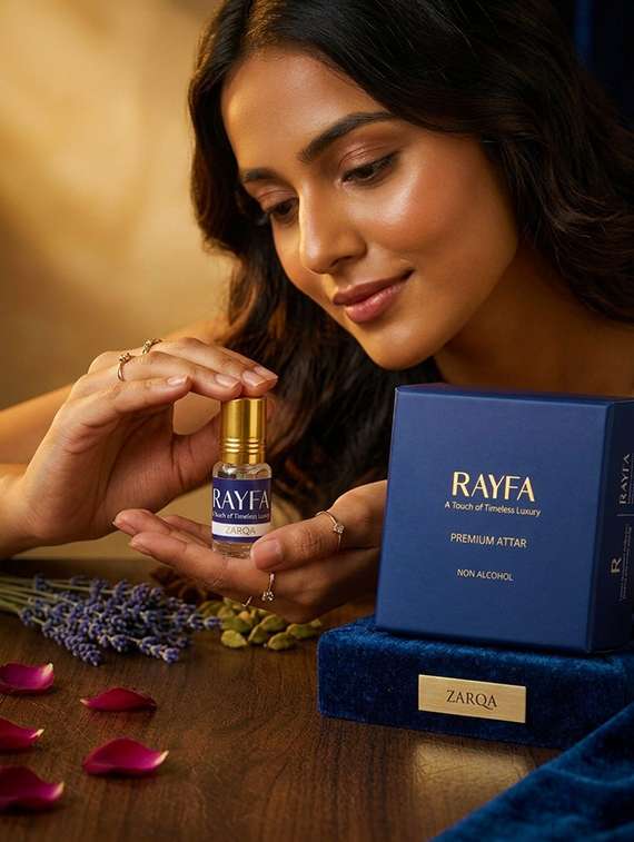 zarqa attar perfume oil | long lasting fresh oriental fragrance | alcohol free unisex attar | premium concentrated scent - 22497592 -  Standard Image - 3