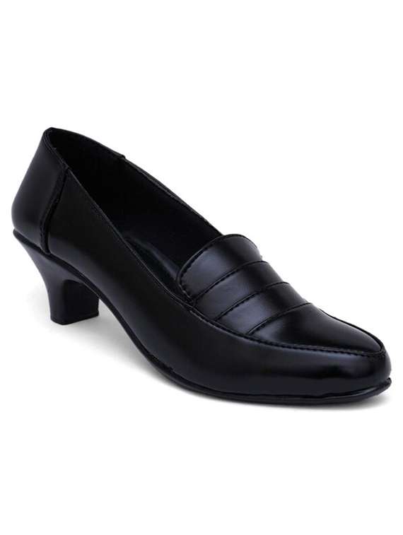 women black slip on formal shoe