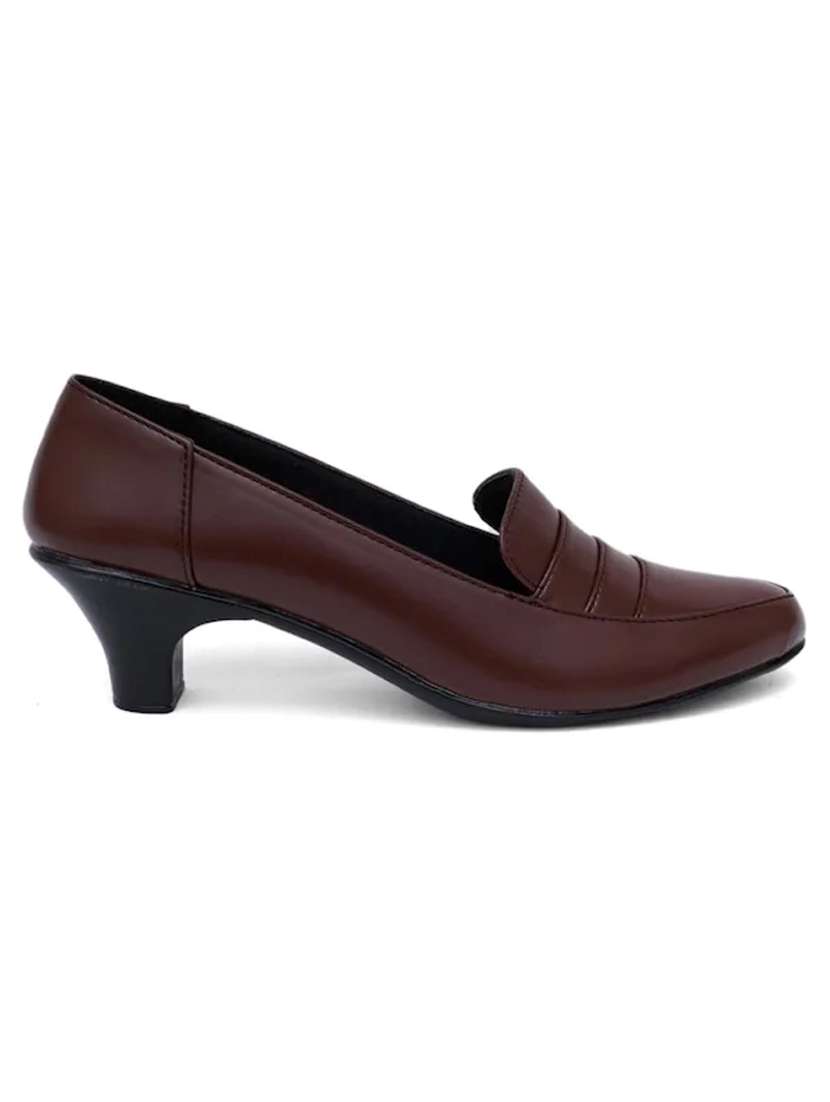 women brown slip on formal shoe - 22497606 -  Standard Image - 3